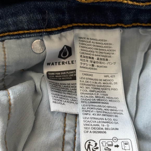 Levi's Dark Blue Straight Men's Jeans W36 L 30 - Picture 5 of 13